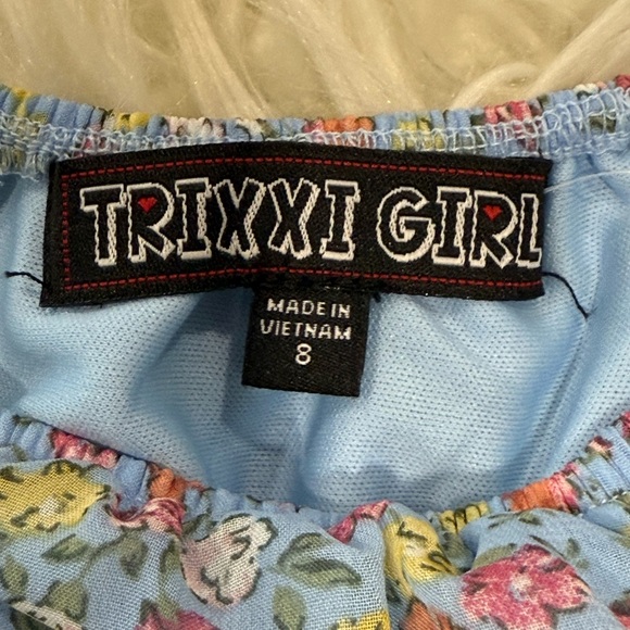 Trixxi Girl Blue Floral Dress - Picture 2 of 5